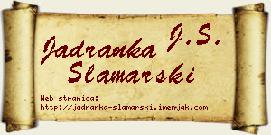 Jadranka Slamarski vizit kartica